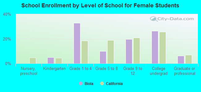 School Enrollment by Level of School for Female Students