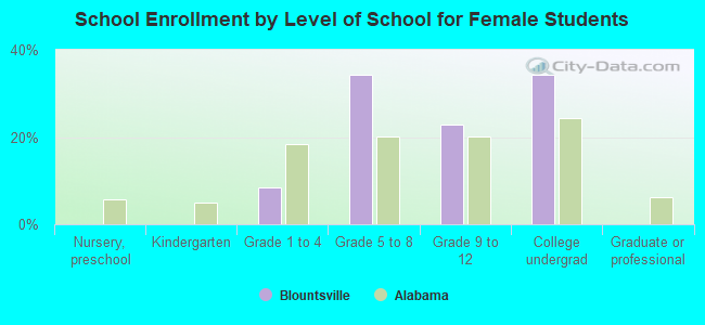 School Enrollment by Level of School for Female Students