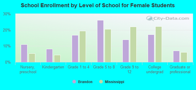 School Enrollment by Level of School for Female Students