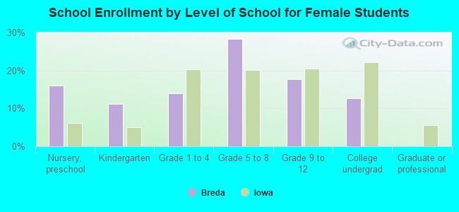 School Enrollment by Level of School for Female Students