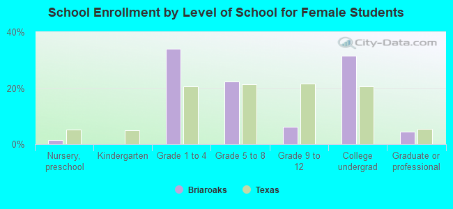 School Enrollment by Level of School for Female Students