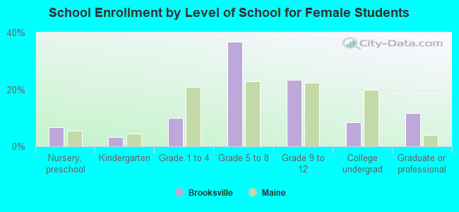 School Enrollment by Level of School for Female Students