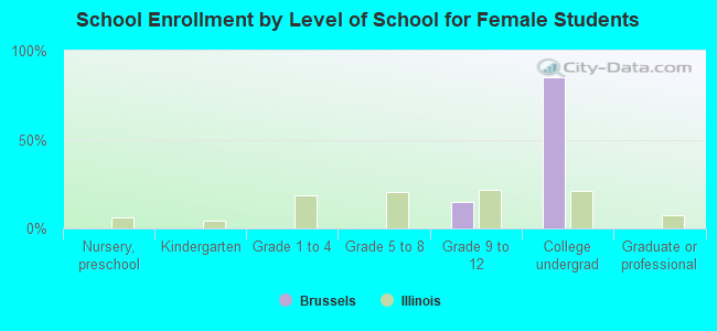 School Enrollment by Level of School for Female Students