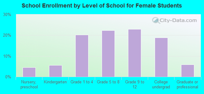 School Enrollment by Level of School for Female Students