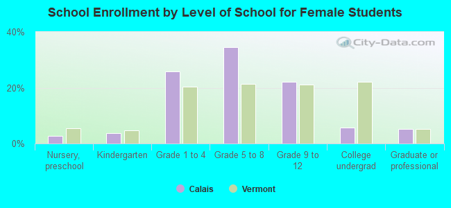 School Enrollment by Level of School for Female Students