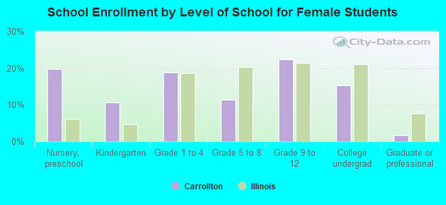 School Enrollment by Level of School for Female Students