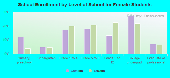 School Enrollment by Level of School for Female Students