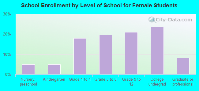 School Enrollment by Level of School for Female Students