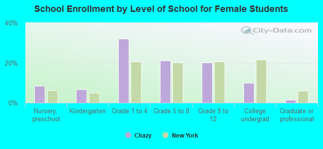 School Enrollment by Level of School for Female Students