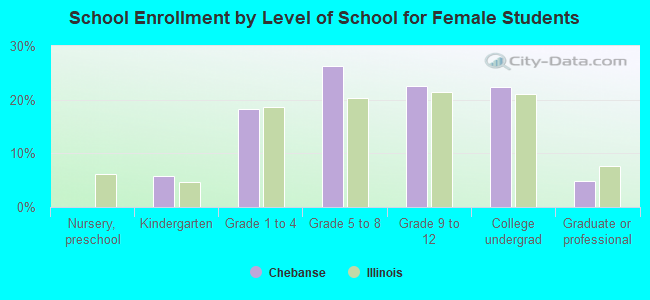 School Enrollment by Level of School for Female Students