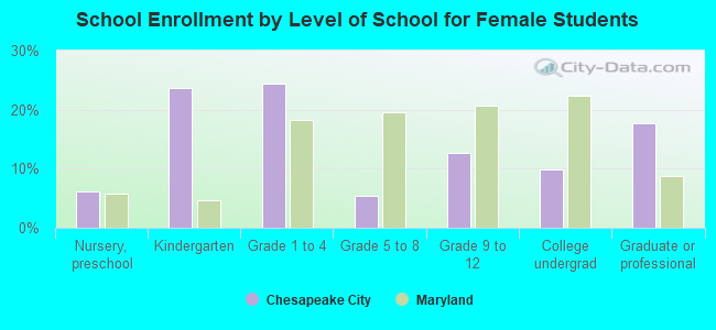 School Enrollment by Level of School for Female Students