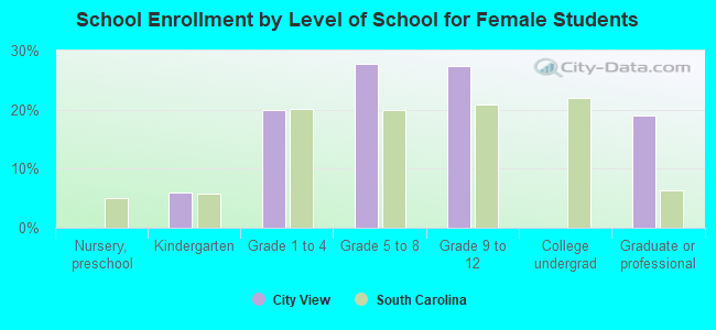 School Enrollment by Level of School for Female Students