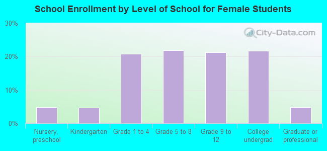 School Enrollment by Level of School for Female Students