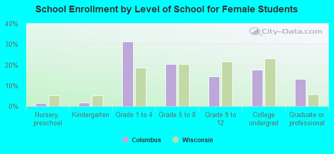 School Enrollment by Level of School for Female Students