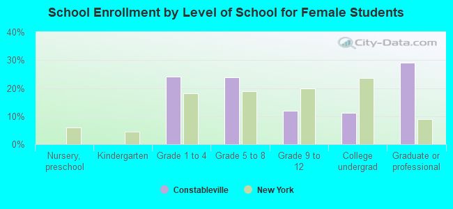 School Enrollment by Level of School for Female Students