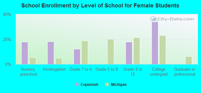 School Enrollment by Level of School for Female Students