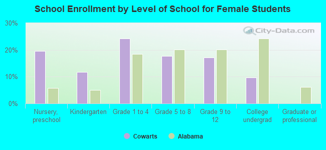 School Enrollment by Level of School for Female Students