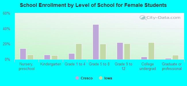 School Enrollment by Level of School for Female Students