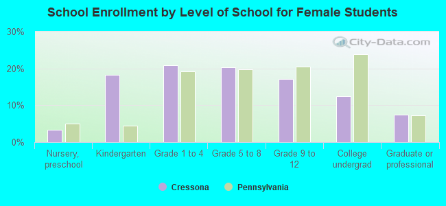 School Enrollment by Level of School for Female Students