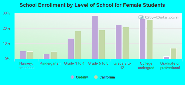 School Enrollment by Level of School for Female Students