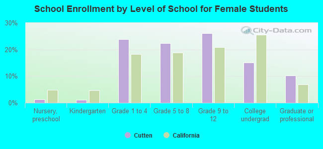 School Enrollment by Level of School for Female Students