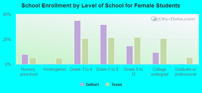 School Enrollment by Level of School for Female Students