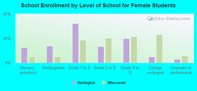 School Enrollment by Level of School for Female Students