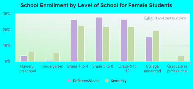 School Enrollment by Level of School for Female Students