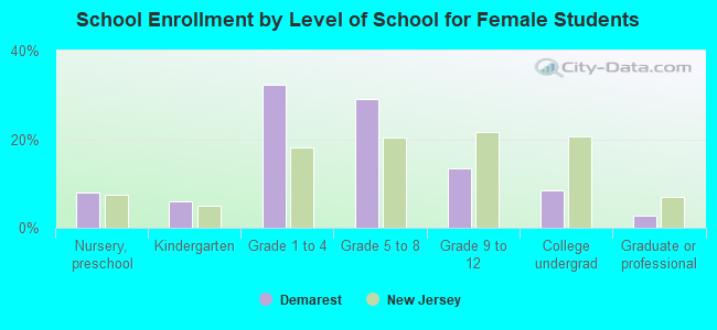 School Enrollment by Level of School for Female Students