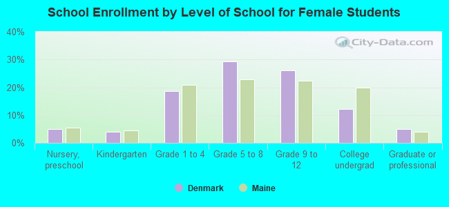 School Enrollment by Level of School for Female Students