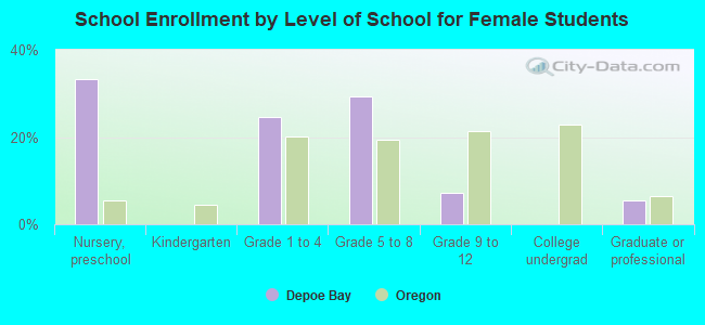 School Enrollment by Level of School for Female Students