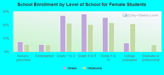 School Enrollment by Level of School for Female Students