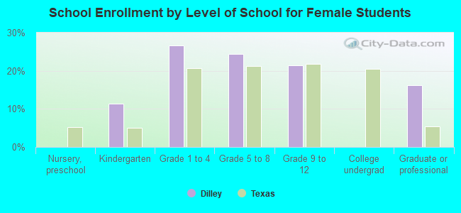 School Enrollment by Level of School for Female Students