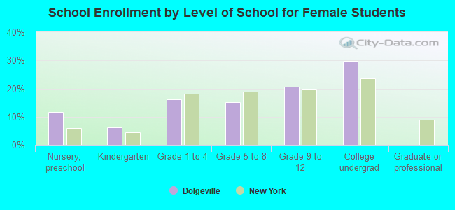 School Enrollment by Level of School for Female Students