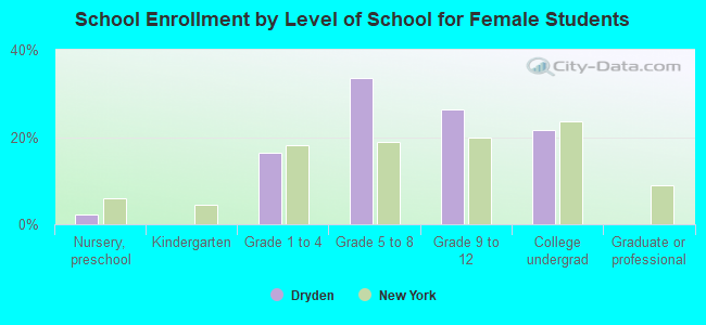 School Enrollment by Level of School for Female Students