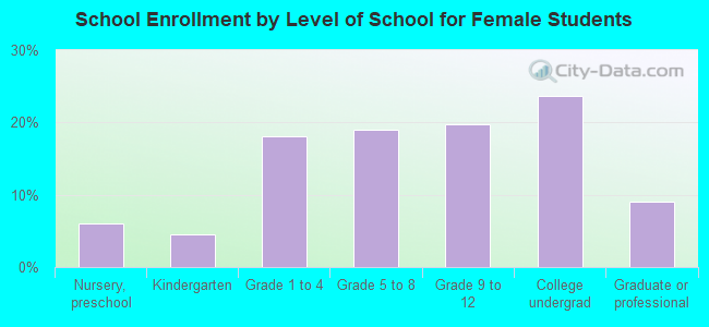 School Enrollment by Level of School for Female Students