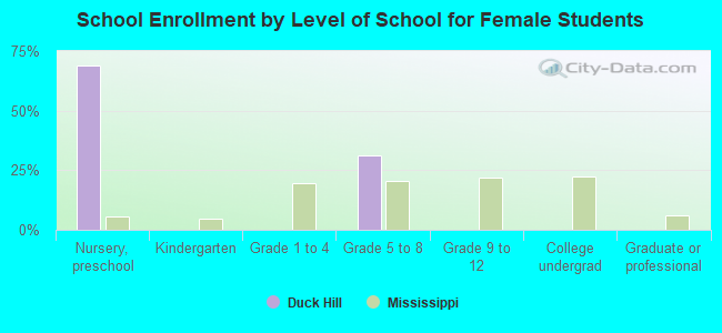 School Enrollment by Level of School for Female Students