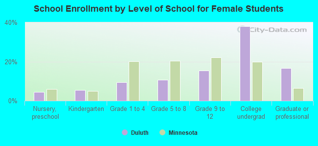 School Enrollment by Level of School for Female Students