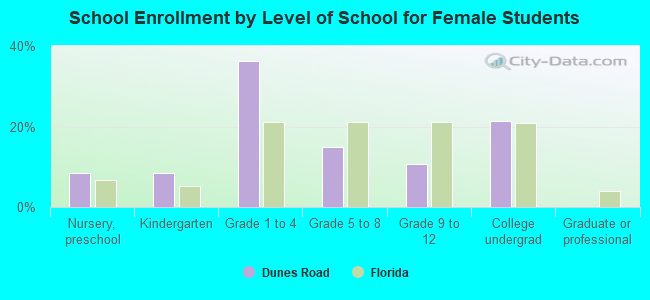 School Enrollment by Level of School for Female Students