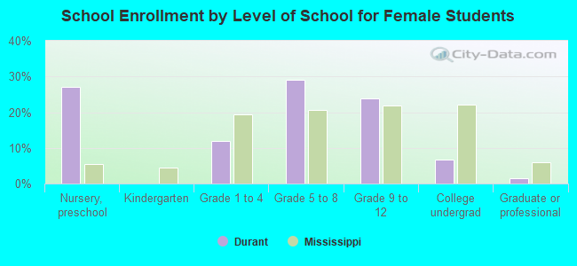 School Enrollment by Level of School for Female Students