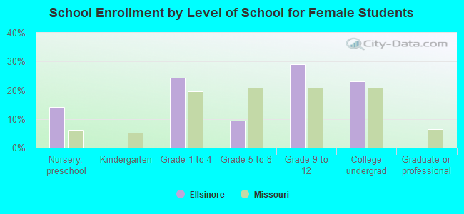 School Enrollment by Level of School for Female Students