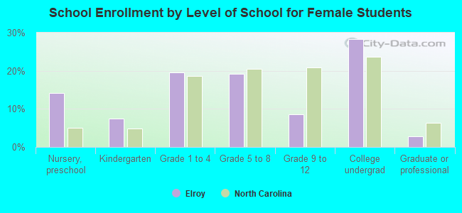 School Enrollment by Level of School for Female Students