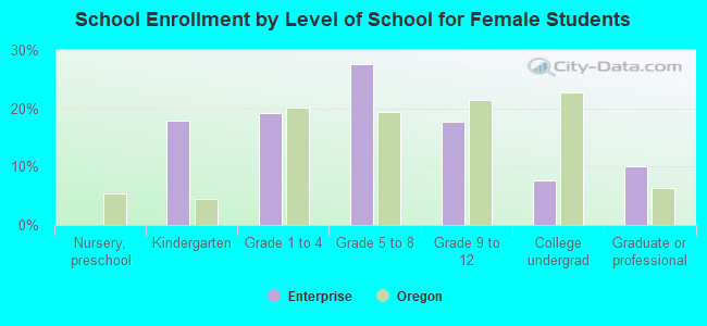 School Enrollment by Level of School for Female Students