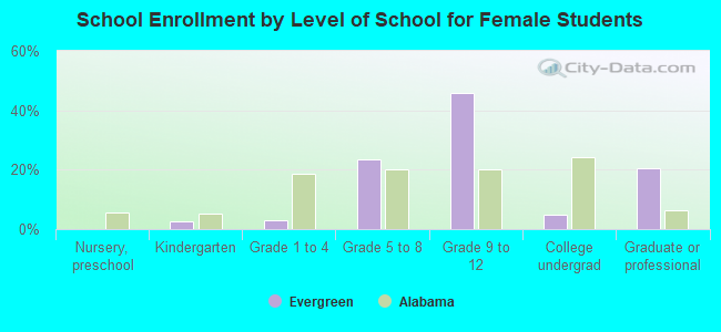 School Enrollment by Level of School for Female Students