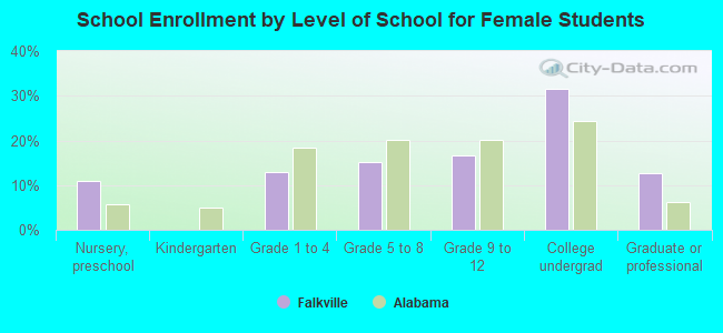 School Enrollment by Level of School for Female Students