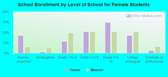 School Enrollment by Level of School for Female Students