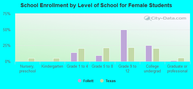 School Enrollment by Level of School for Female Students