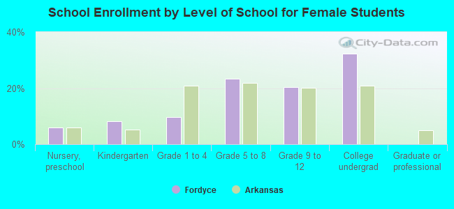 School Enrollment by Level of School for Female Students