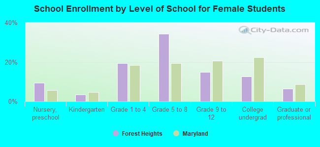 School Enrollment by Level of School for Female Students