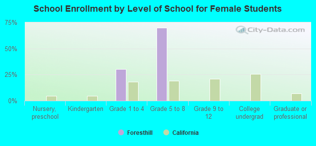 School Enrollment by Level of School for Female Students